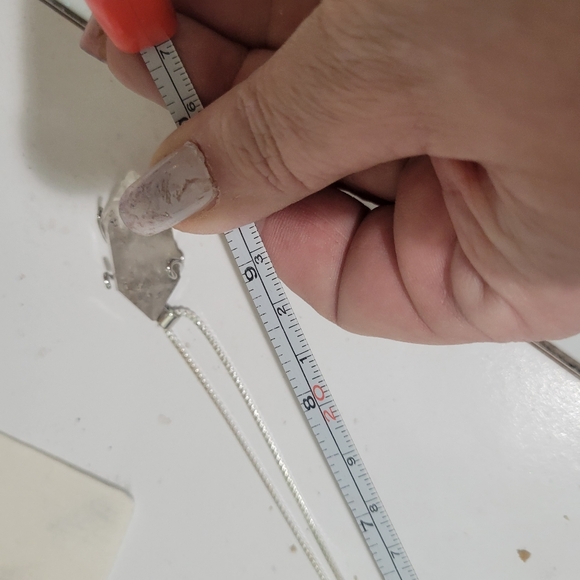 LARGE GENUINE Herkimer Diamond STERLING SILVER 925 NECKLACE - Picture 8 of 11